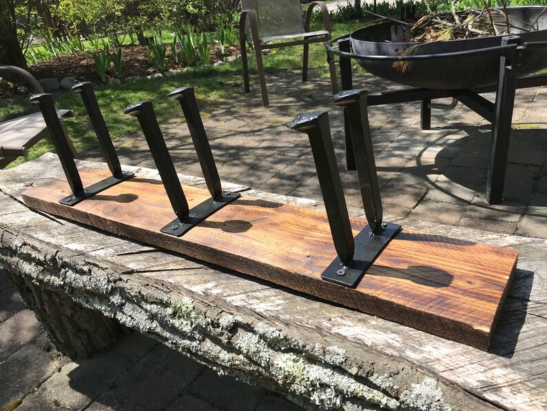 Railroad Spike Wine Bottle Holder Etsy