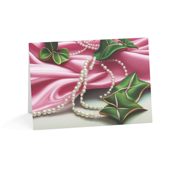 Greeting Cards (1, 10, 30, And 50pcs)note cards travel birthday holiday Christmas Probate AKAversary gift  j15 pink green ivy pearls