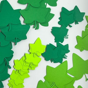 4x6 bag ivy leaf cut outs  confetti ivy 1908 party founders day ivy shades of green free shipping j15