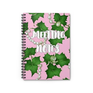 Pearls Meeting Notes Spiral Notebook | Ruled
