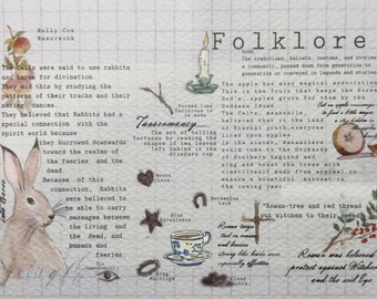 Carte postale folklorique. Une carte postale a6 pour les amateurs de folklore et de magie !