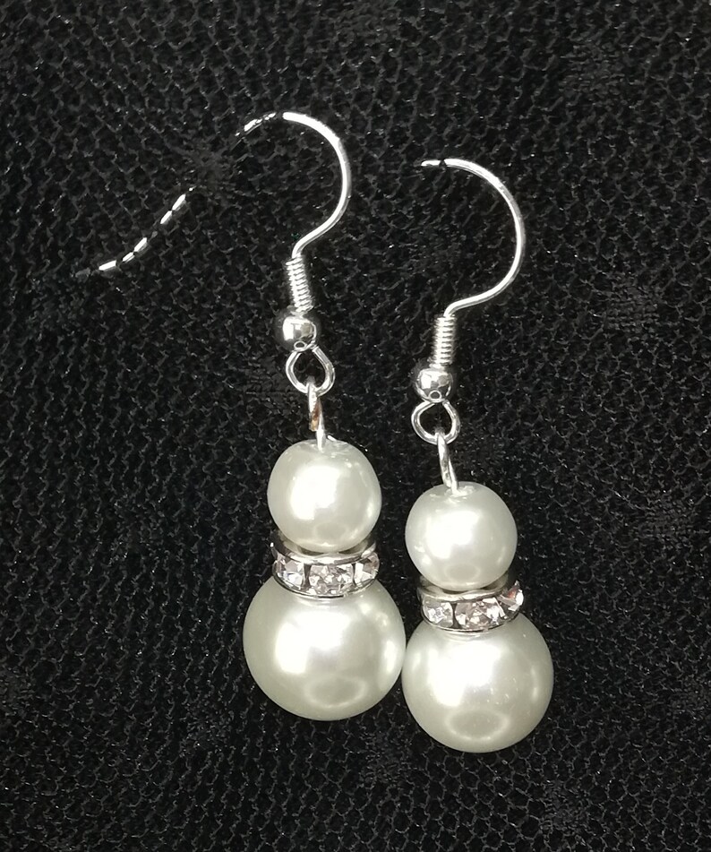 Dangling earrings Mother/'s day Gift for her Wedding Pearl Jewelry With rhinestones Pearl Earrings Bridesmaids Jewelry,Bride jewelry
