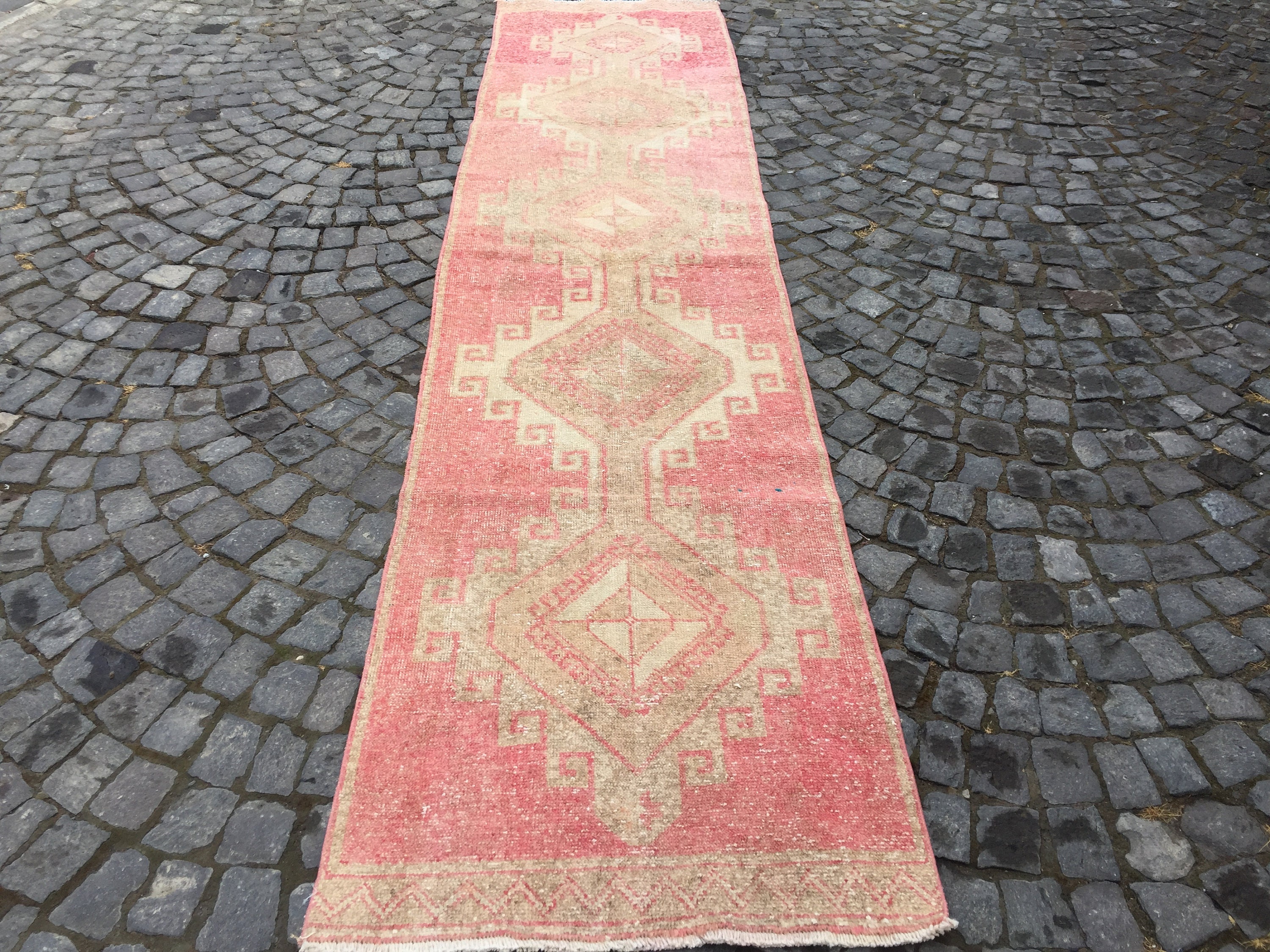 Hallway vintage rug 2'11 x 12'9 ft Etsy