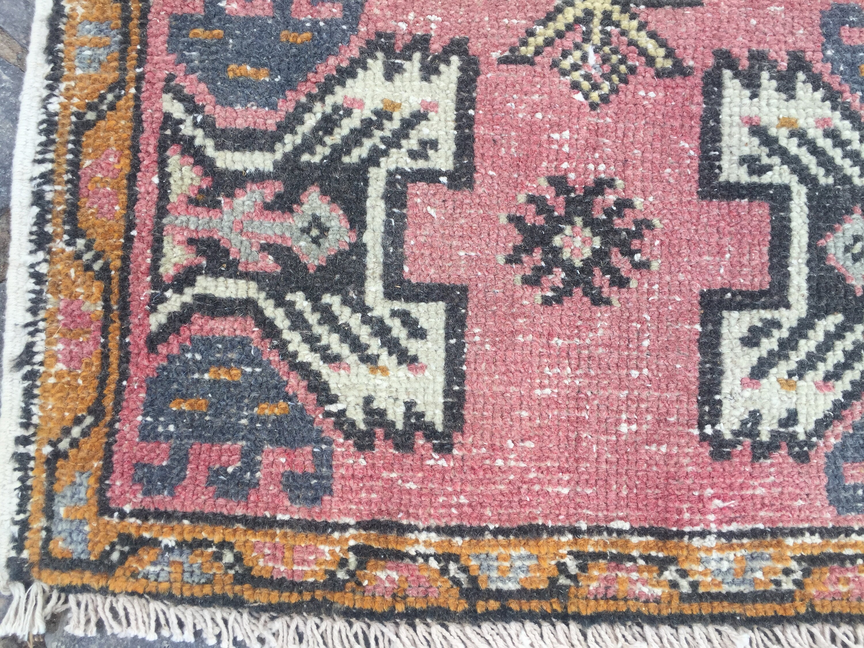 Vintage door mat 1'9 x 2'12 ft oriental Etsy