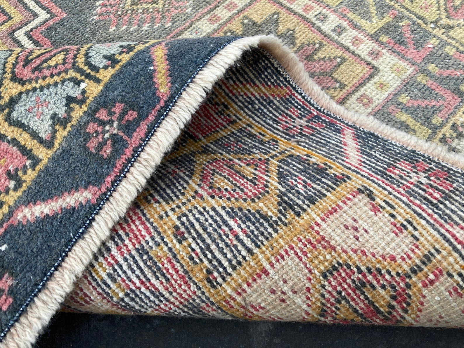 Kleine Vintage Teppich 34 x 57 ft orientalischen Teppich ...