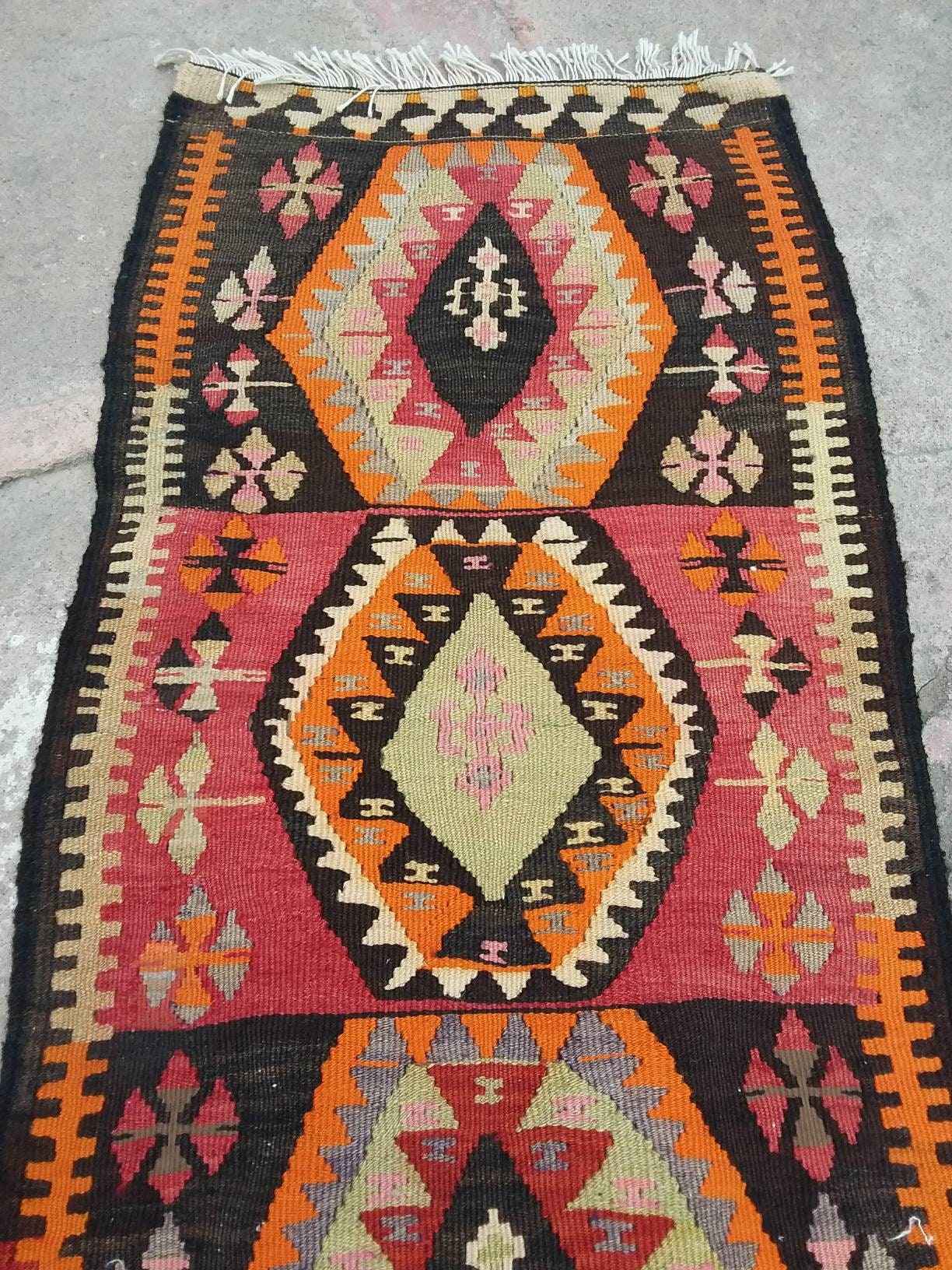 Small turkish kilim / kilim / handmade turkish kilims / Etsy