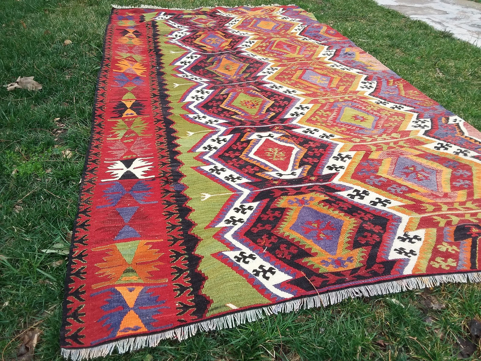 Bohemian Turkish Vintage Kilims Rug Handmade Turkish Kilims Etsy