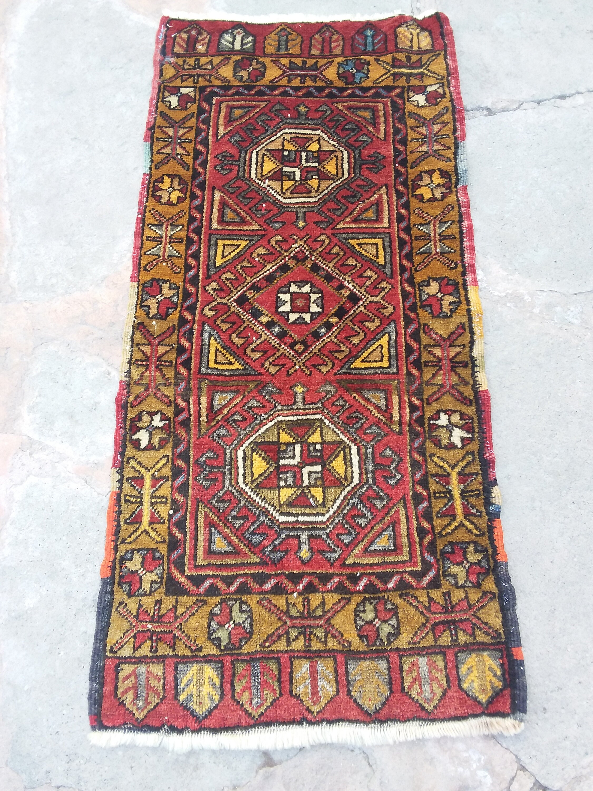 Small Turkish Rug Entryway Turkish Oushak Rug Tribal Turkish Etsy UK