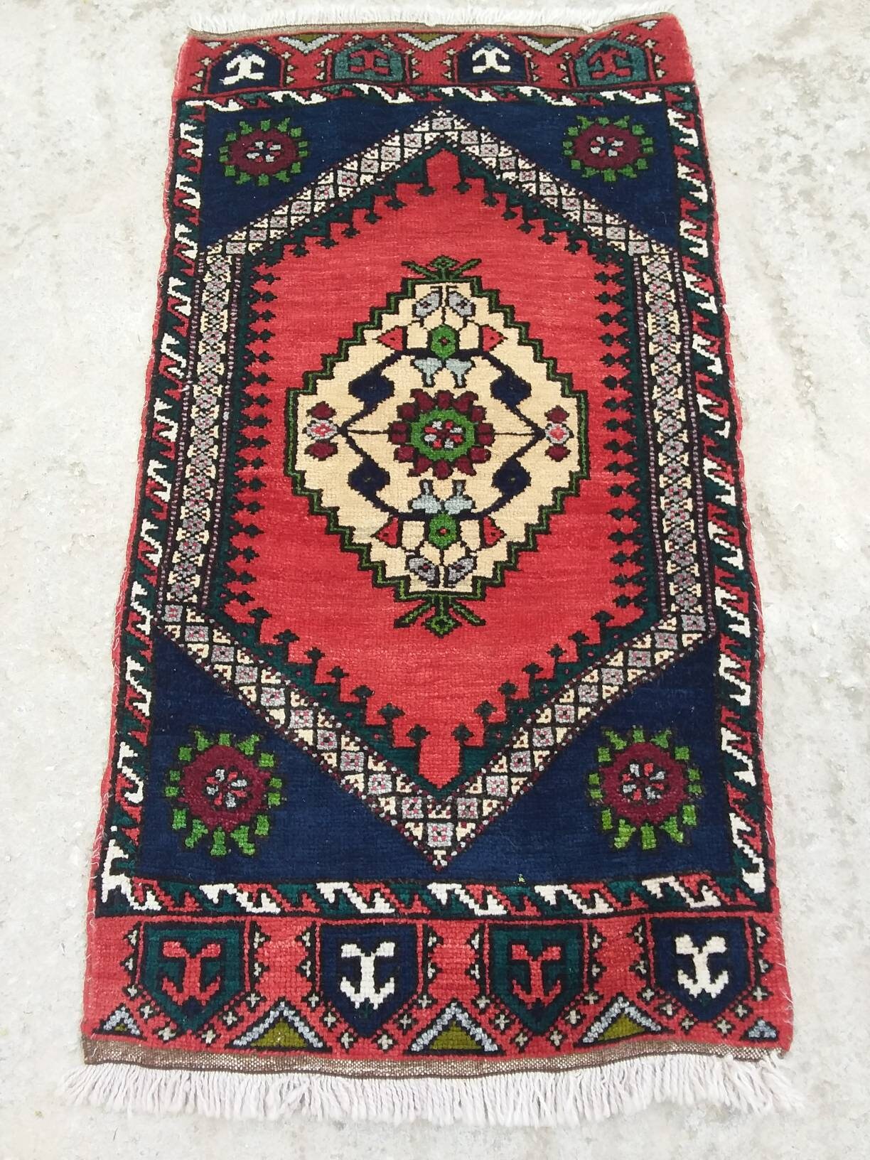 Small Vintage Bathroom Rug Small Oushak Rug FREE SHIPPING Etsy