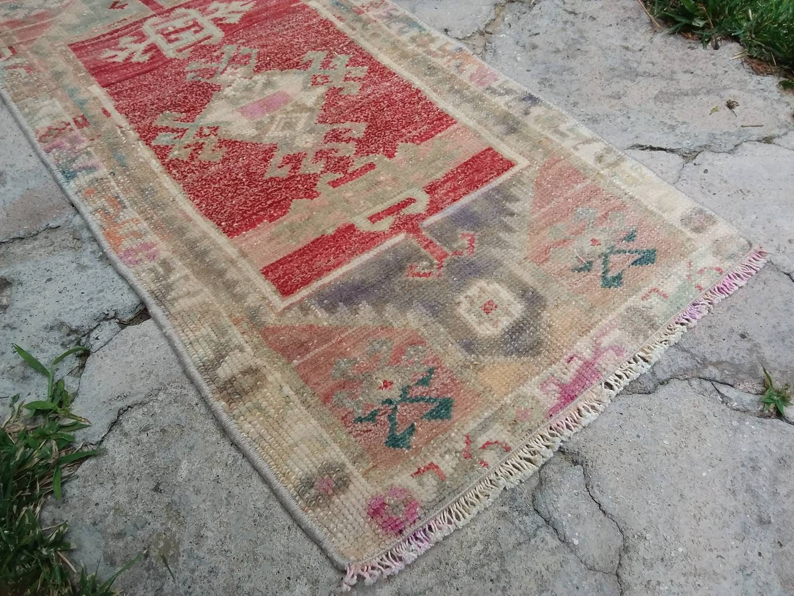 Small Wool Rug Small Vintage Bedside Rug FREE SHIPPING RUG Etsy