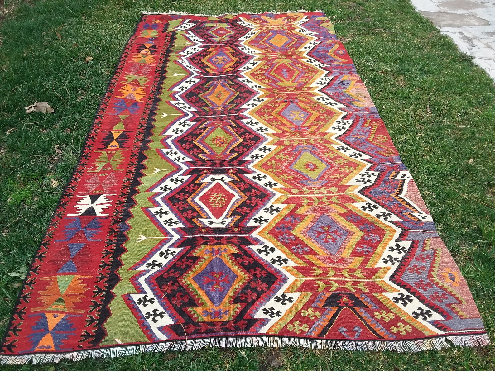Bohemian Turkish Vintage Kilims Rug Handmade Turkish Kilims Etsy