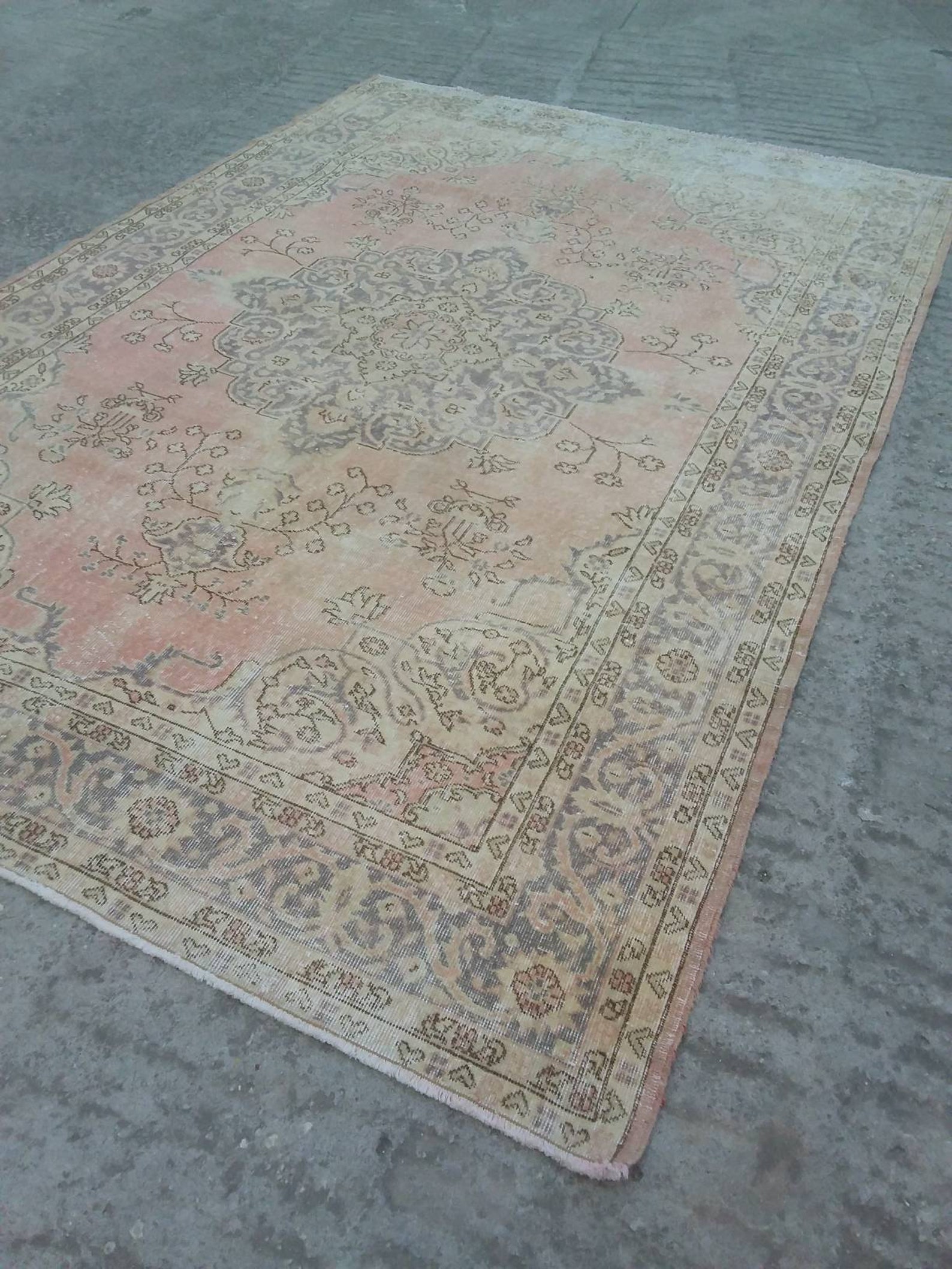 Oushak rug vintage oushak rugs turkish oushak rug bohemian Etsy