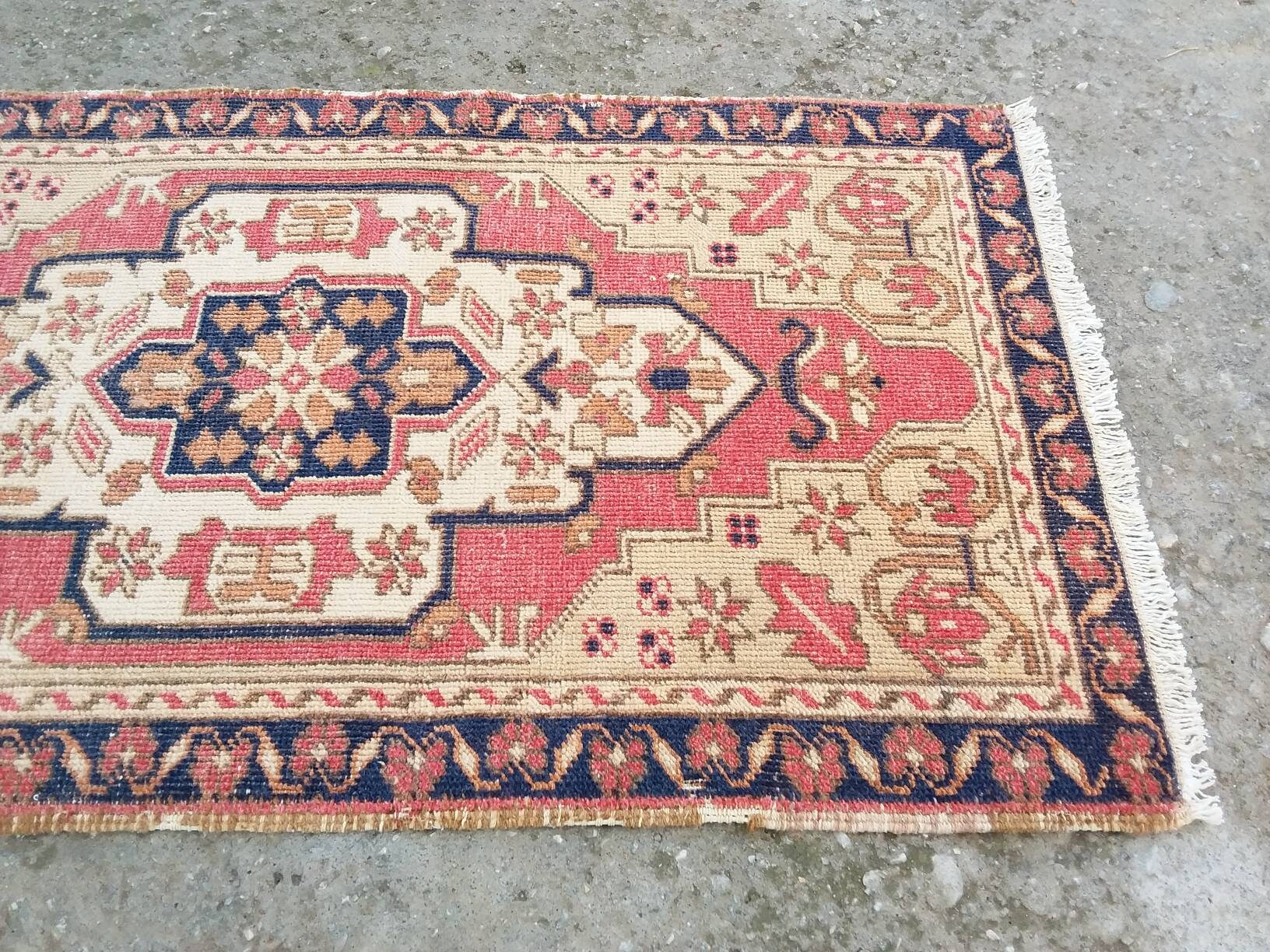 1.11x3.6 Small Bedroom Rug FREE SHIPPING RUG Small Oushak Etsy