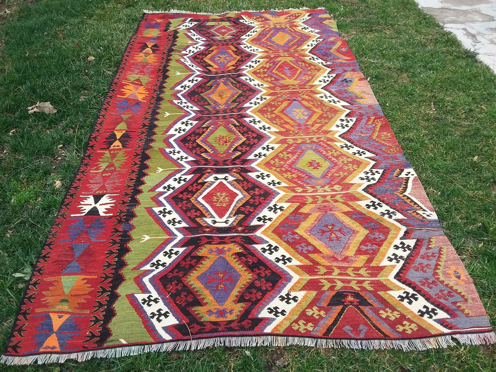 Bohemian Turkish Vintage Kilims Rug Handmade Turkish Kilims Etsy