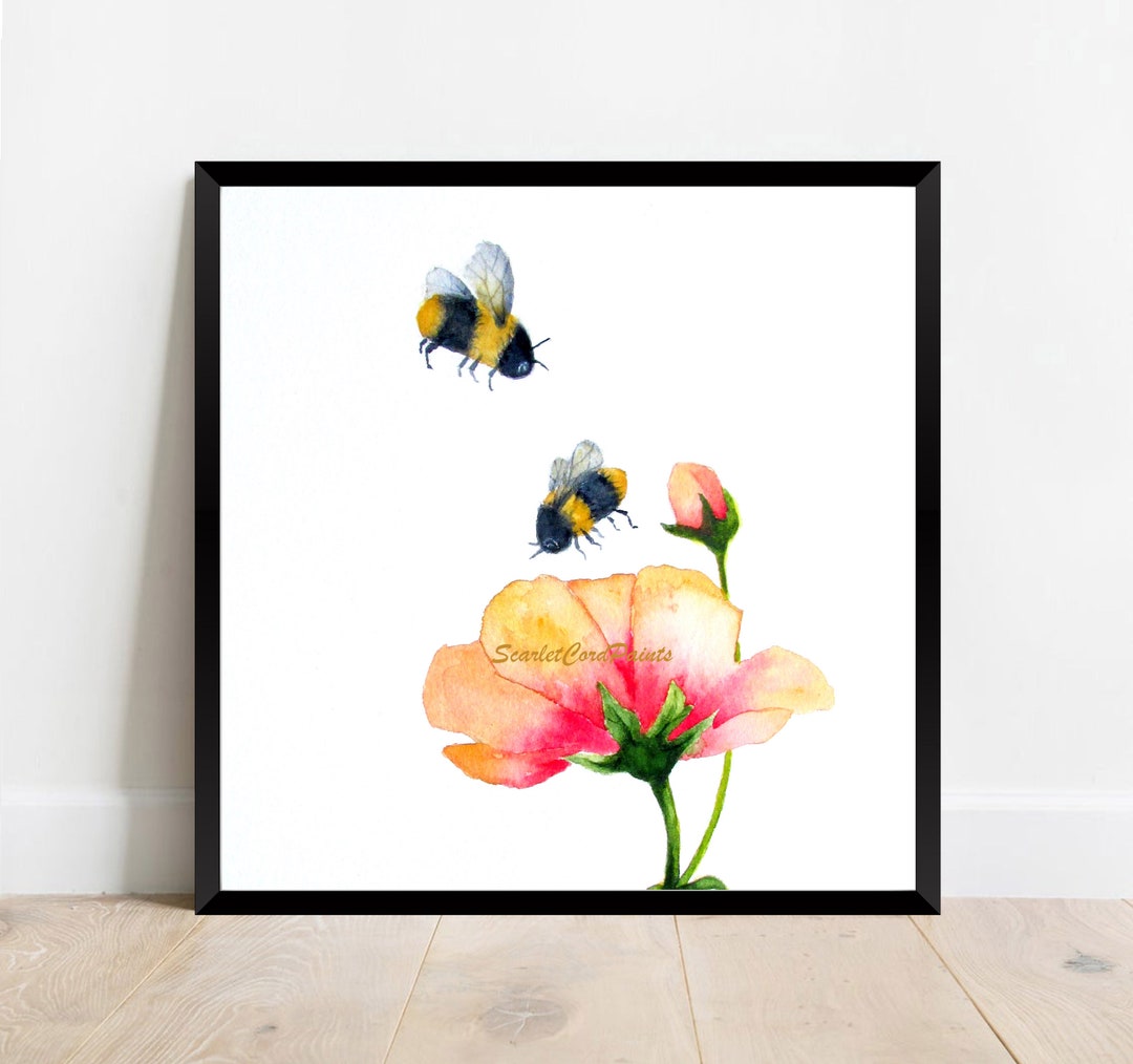 Carte D'anniversaire Avec L'abeille Illustration De Vecteur