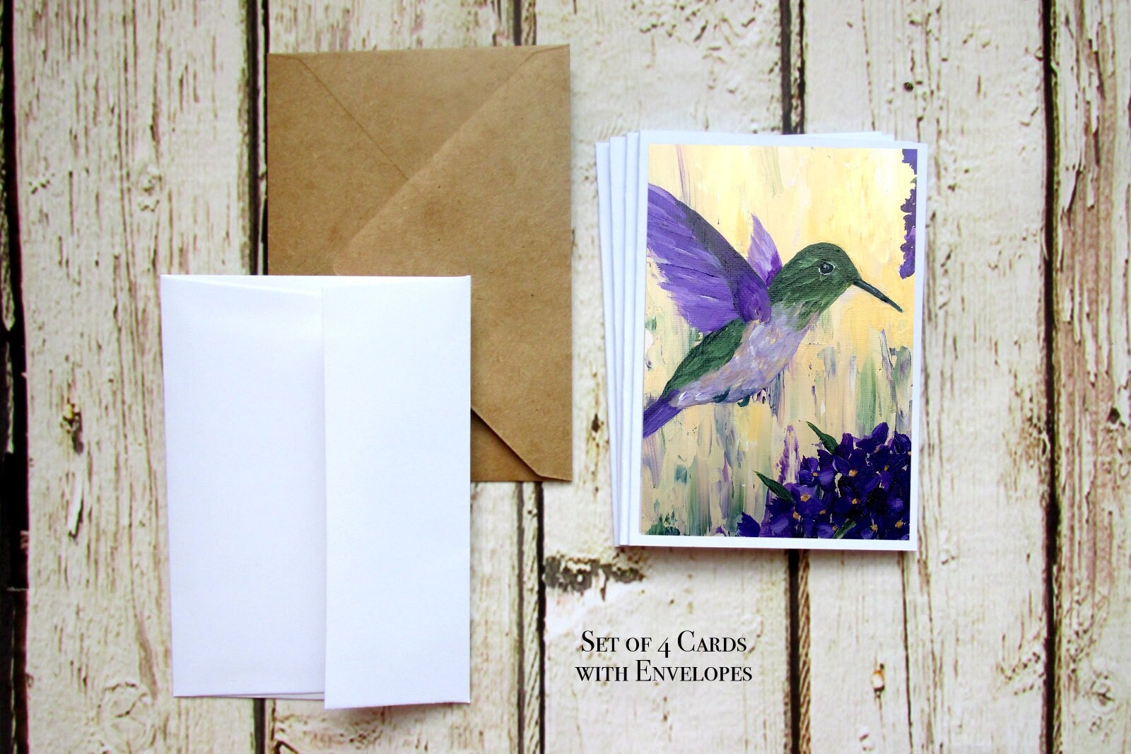 Blank Folded Note Cards with Envelopes Set of 4 Blank 3.5x5 Etsy