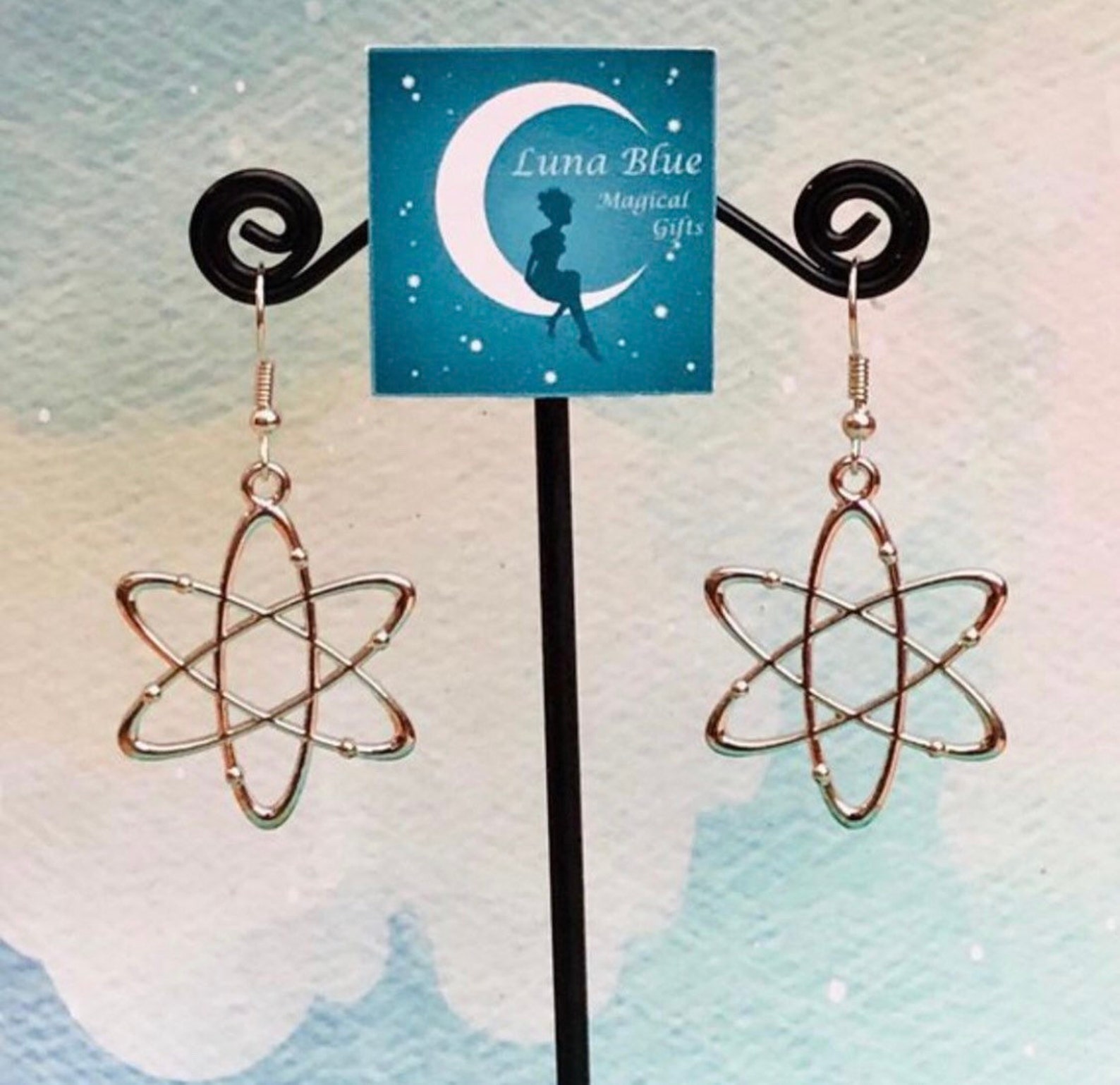 Science Earrings Atom Earrings Science Jewellery Science Etsy