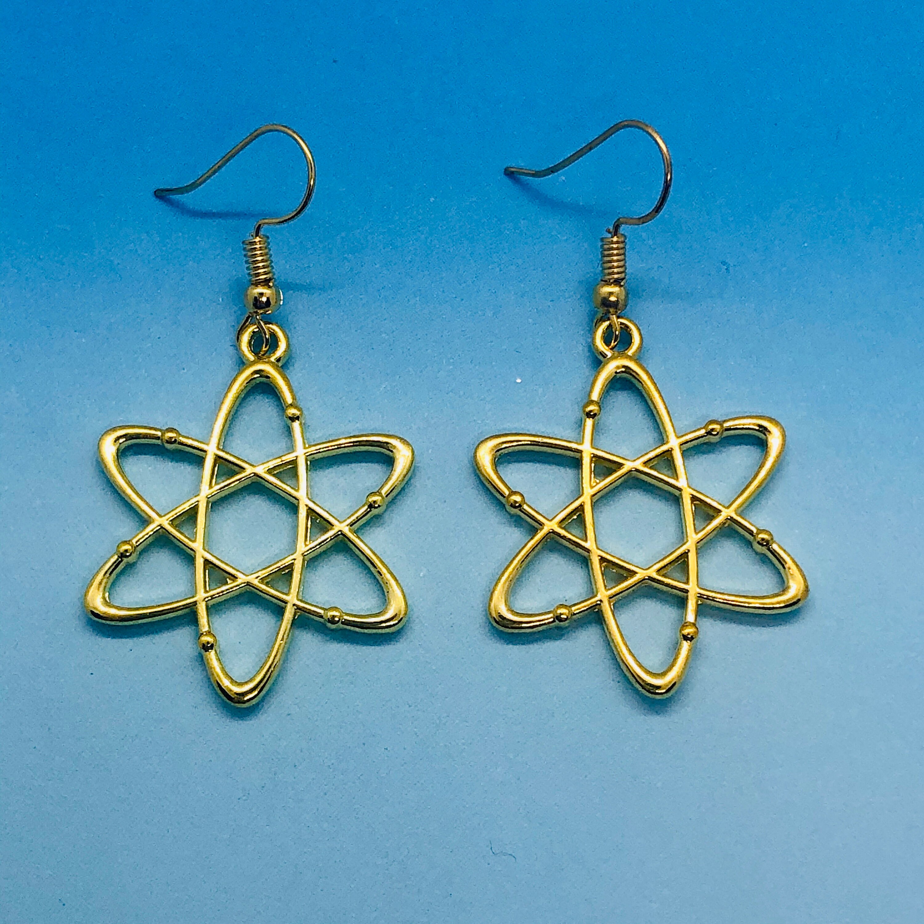 Science Earrings Atom Earrings Science Jewellery Science Etsy
