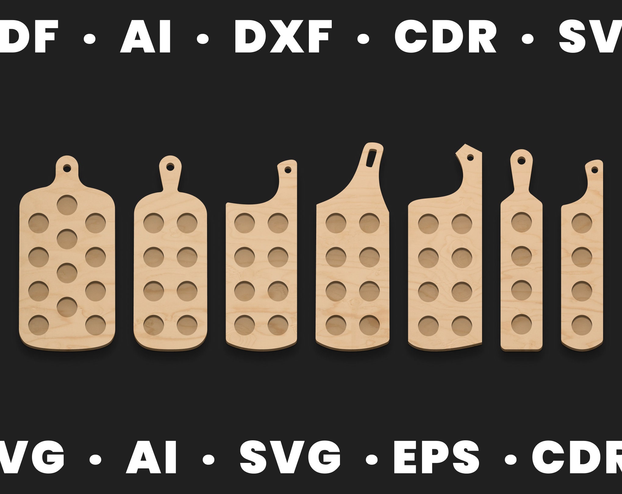 Drinks paddle board SVG Shot flight Cutting kitchen boards set Etsy