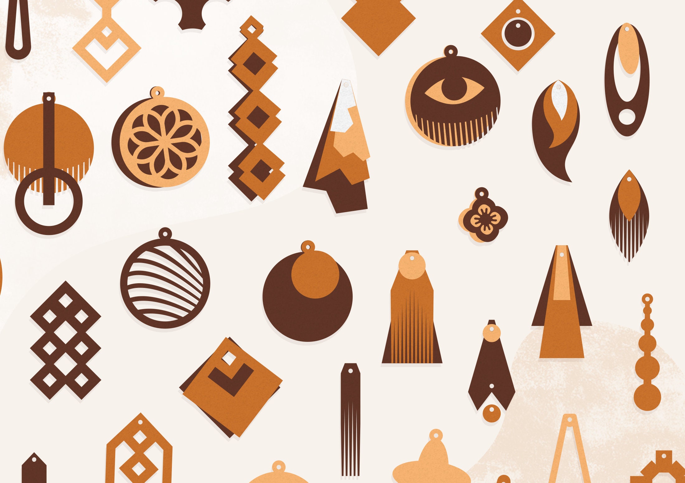 Wood earring svg Earring stud cut file for Cricut Laser cut Etsy