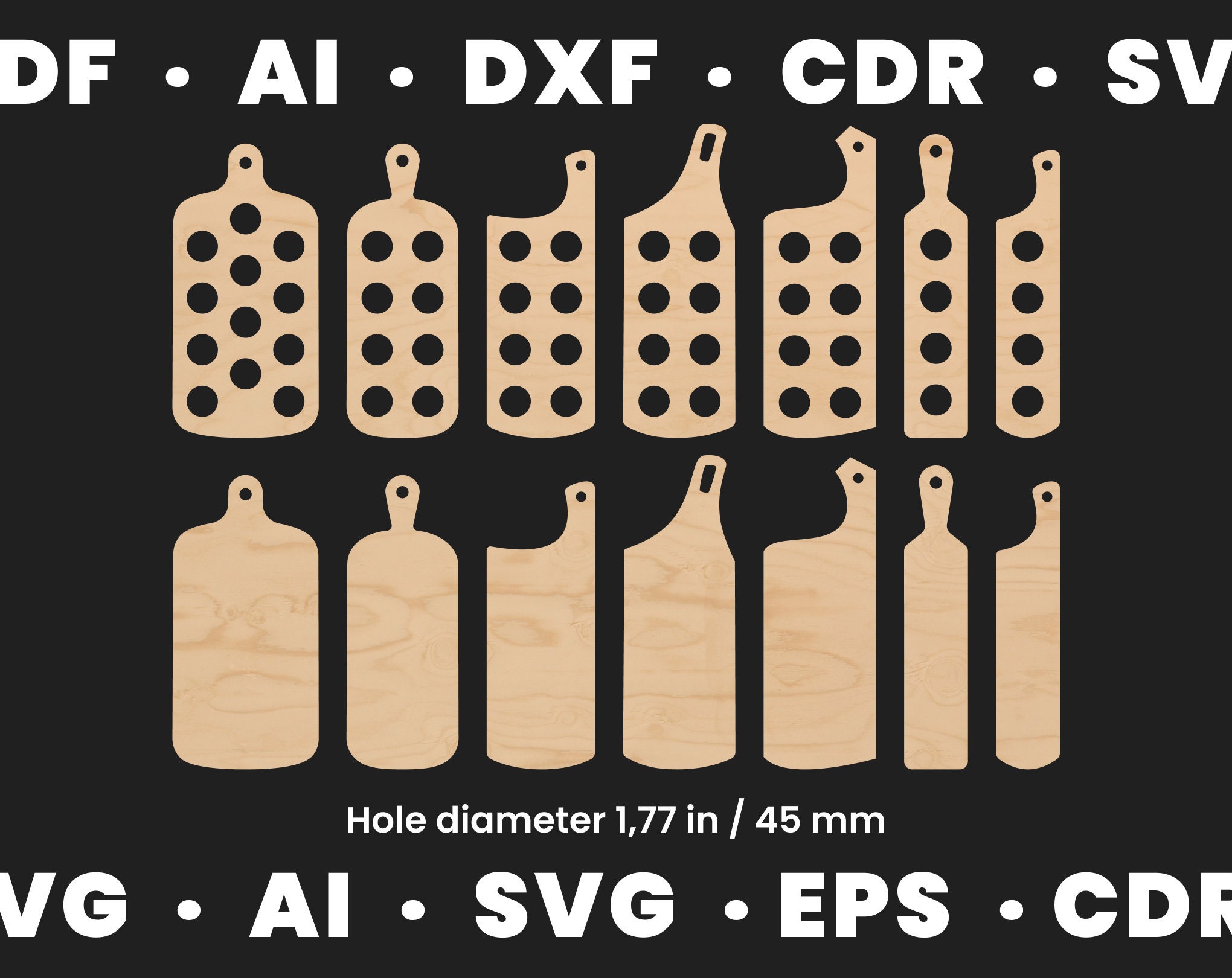 Drinks paddle board SVG Shot flight Cutting kitchen boards set Etsy