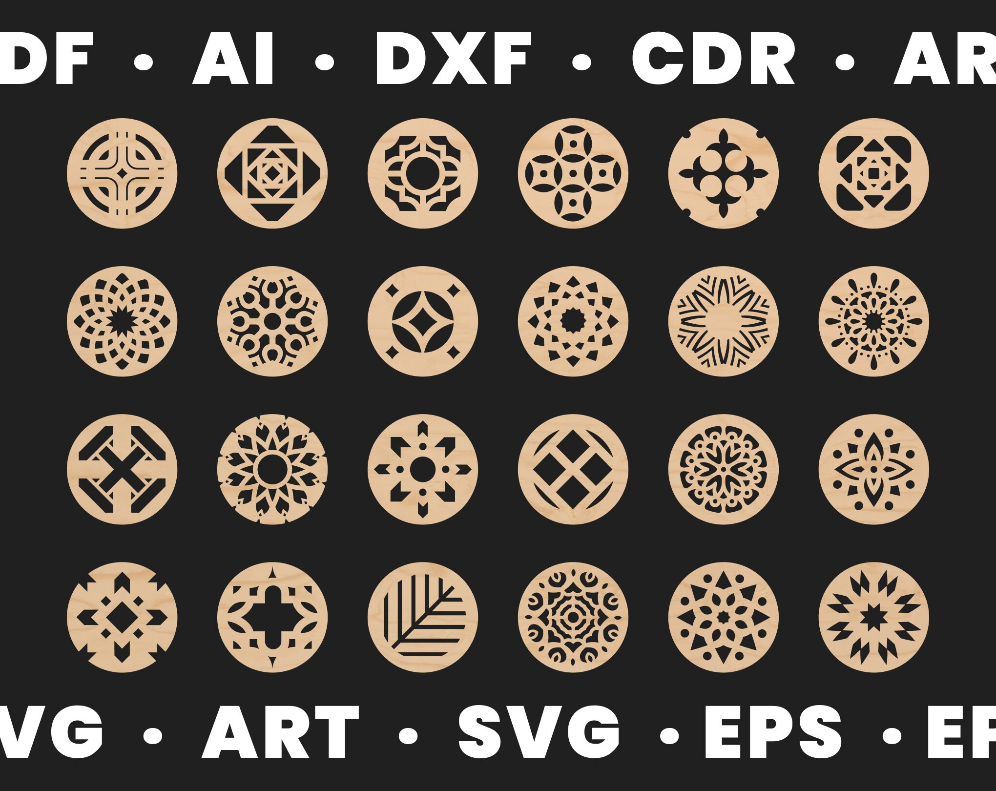 Download Coaster Svg Kitchen Svg Files For Cricut Portavasos Laser Etsy