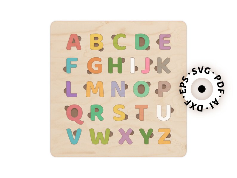 Pdf Png Ai Eps Svg Dxf File Digital File Cnc Vector Laser Cut Template Vector Instant Download English Puzzle Alphabet For Child Ready To Decorate Craft Supplies Tools Dalasmaker Se