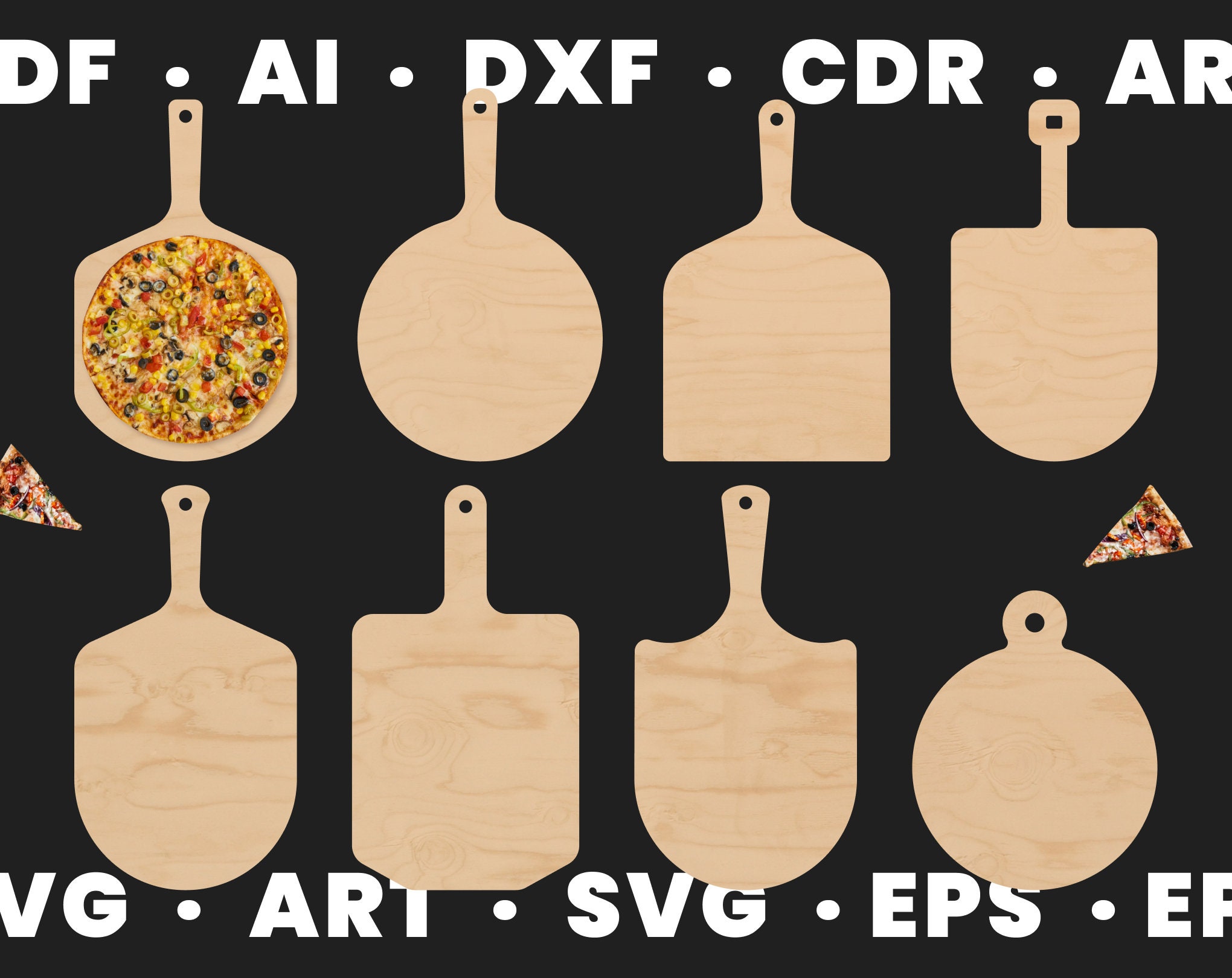 Pizza peel svg Archivos Cnc para madera Corte Lazer Plasma | Etsy