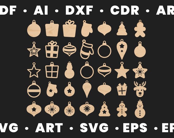 Download Christmas Shapes Svg Wooden Christmas Tree Toys Laser Cut Etsy
