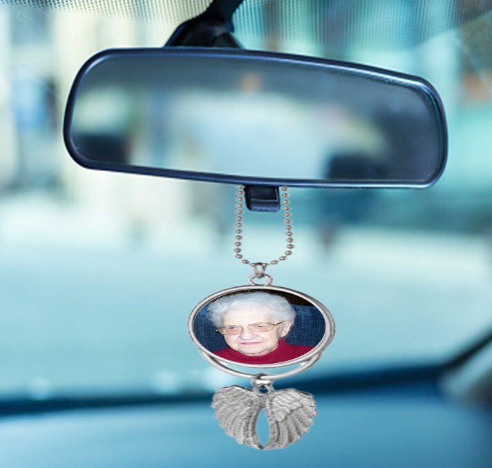 Personalized Photo Ornament, Rear View Mirror Charm Etsy