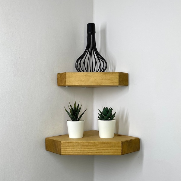 Corner Timber Shelves Etsy UK