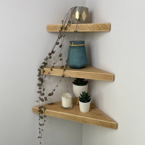 Reclaimed Scaffold Board Corner Shelf Shelf Scaffold Floating Etsy UK
