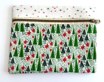 Cross Stitch Project Bag, Holiday, Christmas Trees