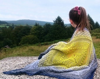 Rosemoor Blanket Crochet Pattern PDF file, crochet blanket, baby blanket, bed throw, chart, written instructions, easy, quick to make, craft