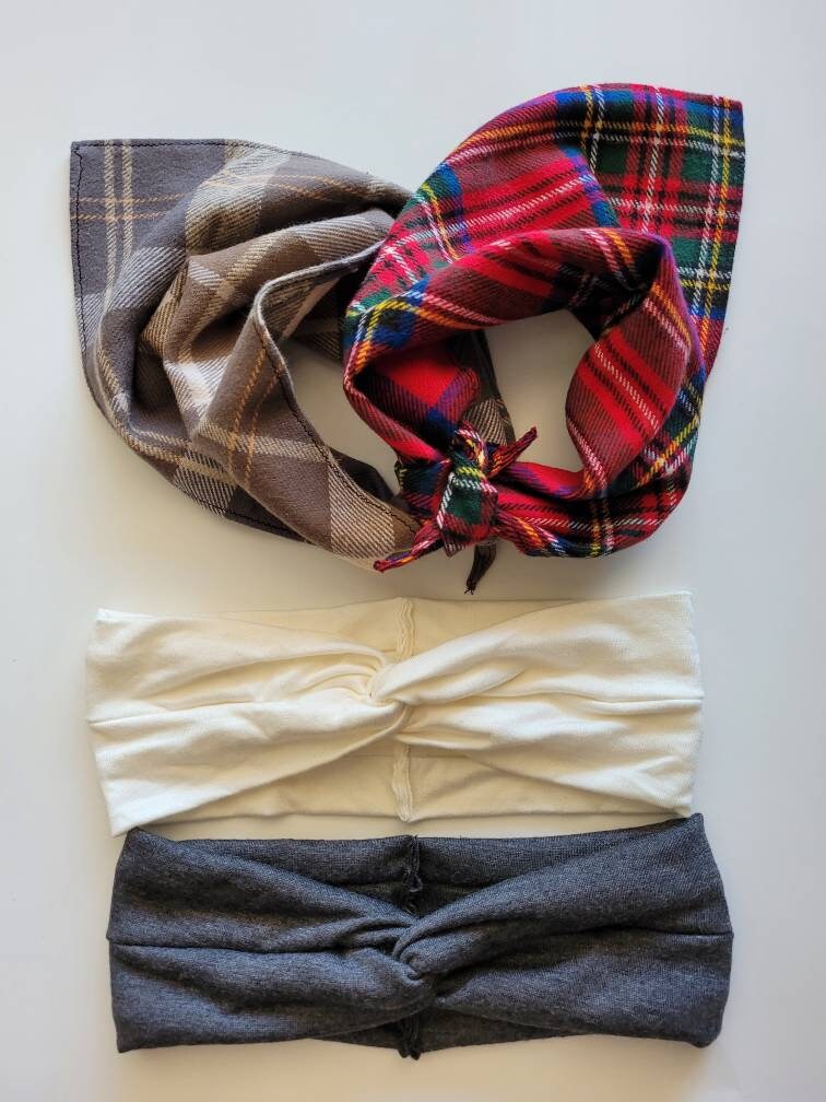 Adult headband and dog bandana matching set Etsy