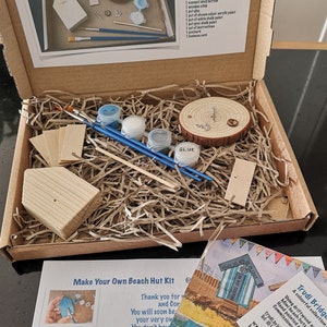 Beach Hut in a Box Craft Kit - all you need to create your own mini beach hut