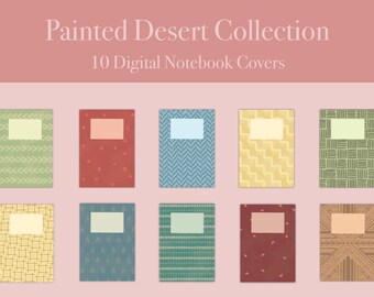 Couvertures de carnets numériques inspirées de Boho Southwest, paquet de 10, motif de ton de terre coordonné, carnet numérique, planificateur numérique, goodnotes