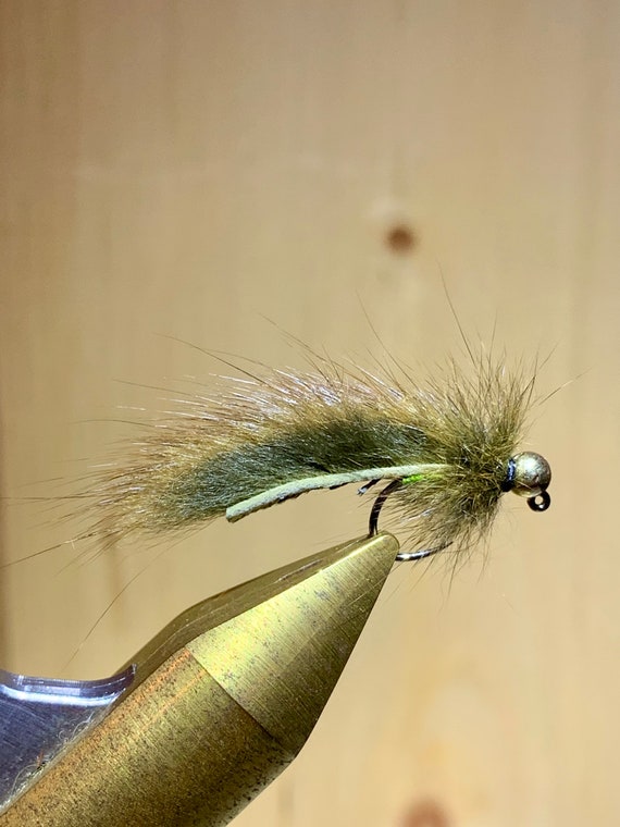 Olive Tungsten Pine Squirrel Leech Jig Wooly Bugger Beater Etsy