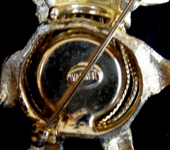 Vintage Rhinestone (Republican) RNC Elephant Pin signed Warner View 3