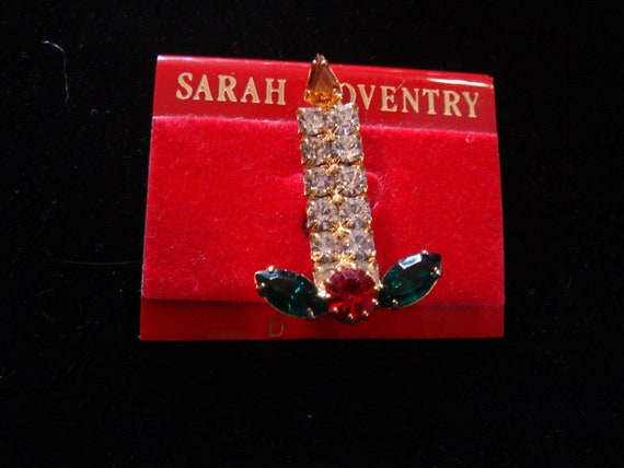 Vintage Rhinestone Sara Coventry Christmas Candle… - image 2