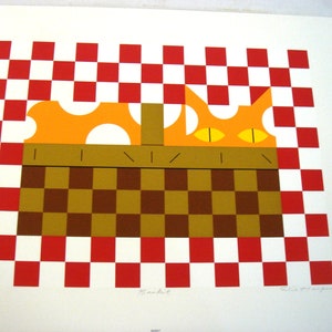 Origional Signed and Numbered Serigraph &quot; Baskit &quot; by Famed Artist Edie Harper (1922- 2010) Active