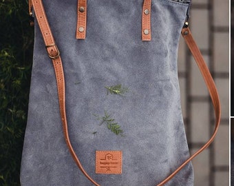 Graues Wildleder DamenTasche, Crossbody Tasche, Duffle Tasche, Reisetasche;