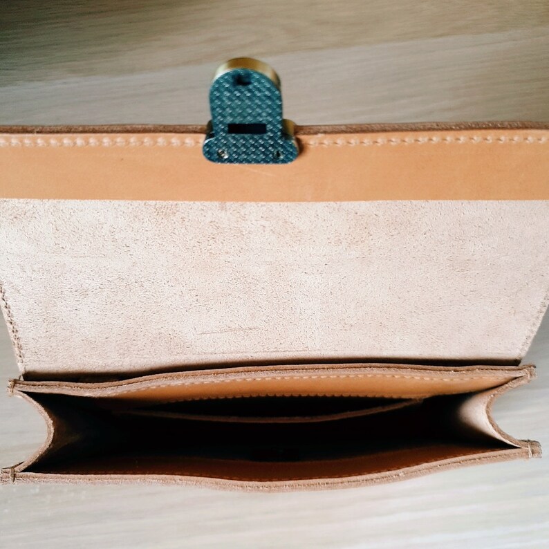 Light brown leather waist bag, belt bag, crossbody bag, women purse image 7