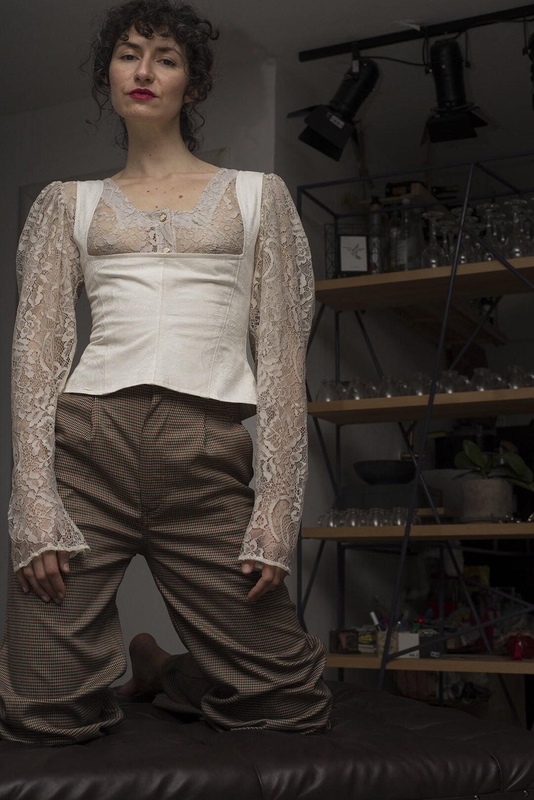 トップス SCULPTOR corset U Neck Tee Ice TA3_CORSETYSQUARENECKLSTOP-