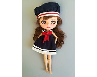Blue sailor cotton dress