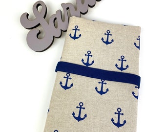 Diaper bag XL maritime anchor blue