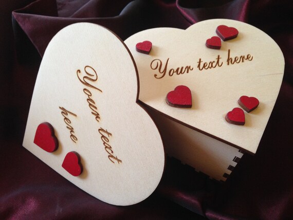 FREE SHIPPING Personalisable Unfinished wooden heart box Wood wedding rings box Wood wedding box Heart wedding box Wooden jewellery box