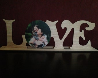 Custom photo on wood Picture on wood print Wooden love photo frame Photoframed love Custom photo picture decor Picture frame  Picture print