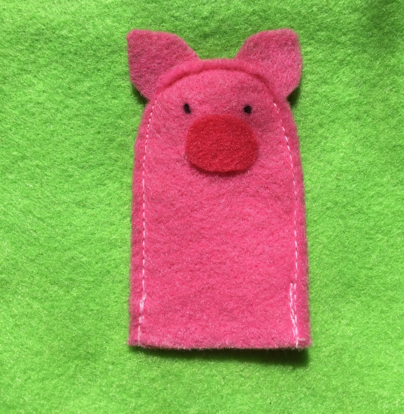 Felt Quiet Book Page-Farm Animal Finger Puppets