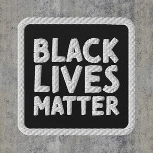 Black Lives Matter - Gestickter Aufnäher; Antirassistisches Bügelbild; Gleiche Rechte Aufnäher